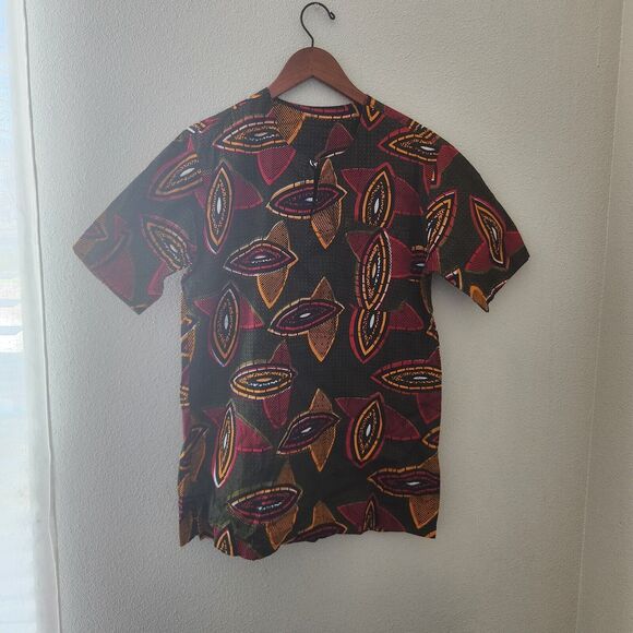 African Dashiki Shirt Size Handmade in Kenya Men's Medium Cotton‎ - Picture 1 of 7
